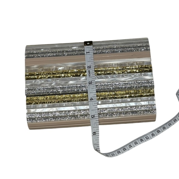 Kurt Geiger London Party Eagle Clutch - Gold, Silver, Champagne, and Pearl - Picture 10 of 16